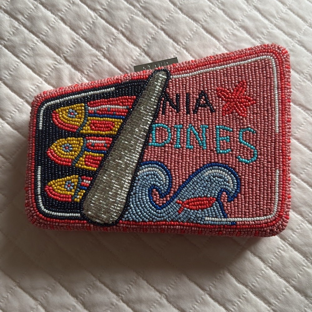 Staud Carmella Sardine Beaded Clutch Bag - image 3